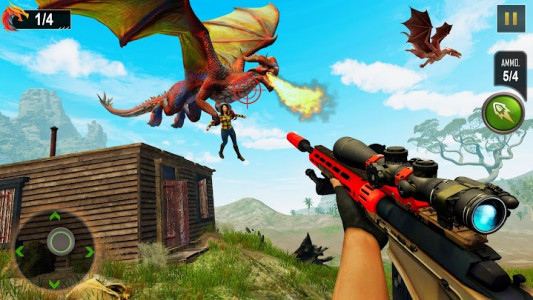 اسکرین شات بازی Flying Dragon Hunting Simulator Games 4