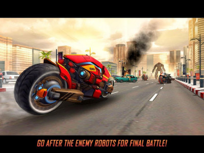 اسکرین شات بازی Real Flying Robot Bike : Robot Shooting Games 7