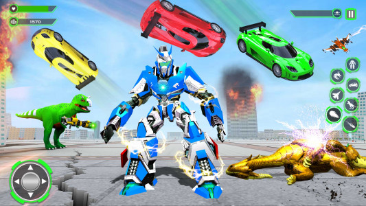اسکرین شات بازی Dino Robot Car Transform Games 5