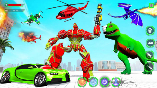 اسکرین شات بازی Dino Robot Car Transform Games 6