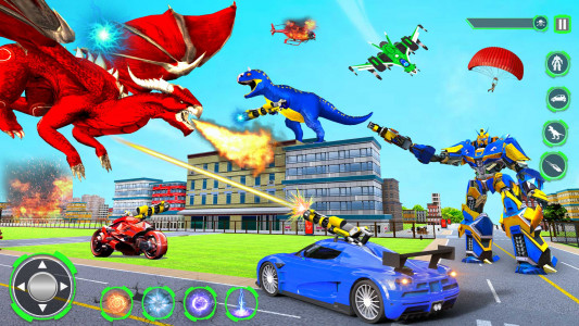 اسکرین شات بازی Dino Robot Car Transform Games 4