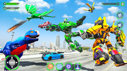 اسکرین شات بازی Dino Robot Car Transform Games 1
