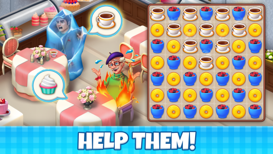 اسکرین شات 4 بازی Manor Cafe - Match 3 Puzzle