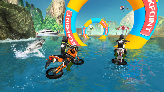 اسکرین شات بازی Bike Racing : Water Bike Games 7