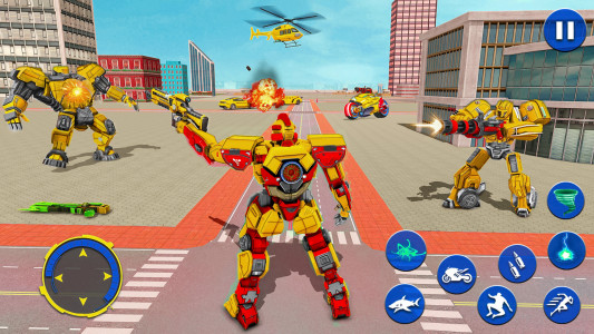 اسکرین شات 2 برنامه Shark Simulator Robot Games 3D