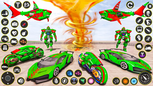 اسکرین شات 5 برنامه Shark Robot Transform Game 3D