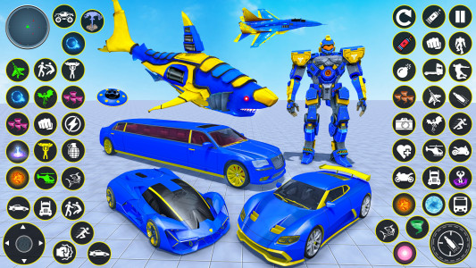 اسکرین شات برنامه US Shark Robot Transform Games 1