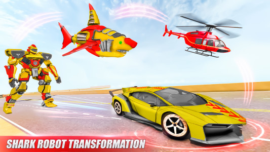 اسکرین شات 4 برنامه Shark Simulator Robot Games 3D