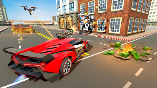 اسکرین شات بازی Flying Ball Robot Game : Car Transforming Games 5