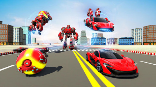 اسکرین شات بازی Flying Ball Robot Game : Car Transforming Games 1