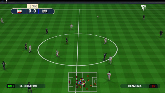 اسکرین شات بازی فوتبال PES 2019 زاویه دوربین PS4 1