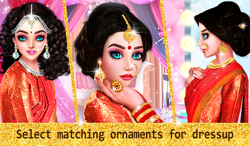 اسکرین شات بازی Indian Wedding Designer Sarees Beauty Salon Makeup 4