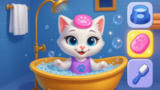 اسکرین شات 1 بازی Kitty Cat Daycare Salon Games