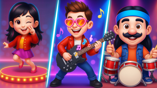 اسکرین شات 3 بازی Pop Star Band Clicker Games
