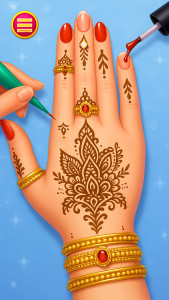 اسکرین شات 3 بازی Indian Princess Mehndi Designs
