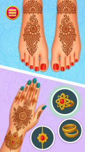 اسکرین شات 4 بازی Indian Princess Mehndi Designs