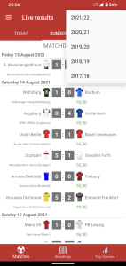 اسکرین شات برنامه Live Scores for Bundesliga 2021/2022 7