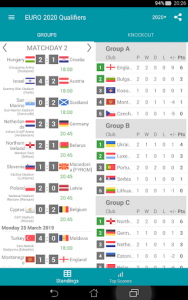 اسکرین شات برنامه Results for EuroCup Football 2020 6