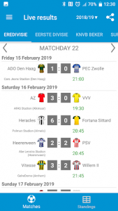اسکرین شات برنامه Live Scores for Eredivisie 2020/2021 2