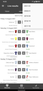 اسکرین شات برنامه Live Scores for La Liga Santander 2021/22 7