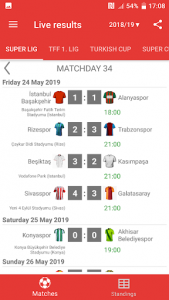 اسکرین شات برنامه Live Scores for Super Lig 2019/2020 3