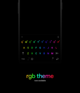 اسکرین شات برنامه Chrooma Keyboard - RGB & Emoji Keyboard Themes 1