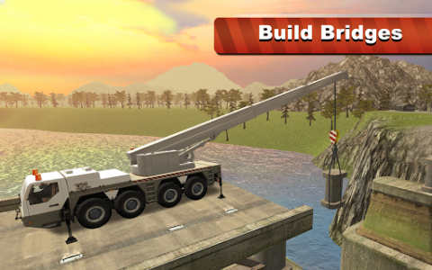 اسکرین شات بازی Bridge Construction Crane Sim 2