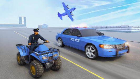 اسکرین شات بازی USA Police Car Transporter Games: Airplane Games 1