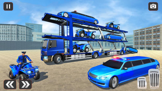 اسکرین شات بازی USA Police Car Transporter Games: Airplane Games 8