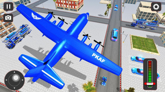 اسکرین شات بازی USA Police Car Transporter Games: Airplane Games 4