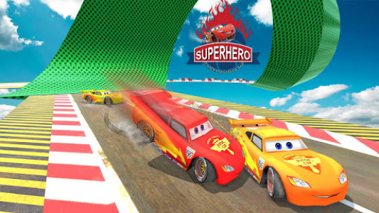 اسکرین شات بازی Splashy Superhero Vertigo racing : lightning car 1