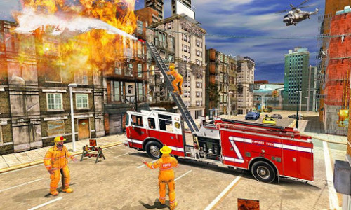 اسکرین شات برنامه Fire Engine Truck Driving : Emergency Response 1