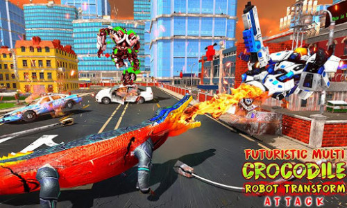 اسکرین شات بازی Futuristic Multi Crocodile Robot Transform Attack 3