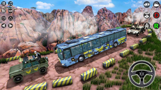 اسکرین شات 5 بازی Offroad Army Bus Offline Games