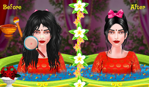 اسکرین شات بازی Royal Indian Wedding Girl Beauty Makeover Game 2