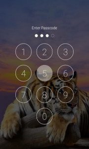 اسکرین شات برنامه Tiger Lock Screen Tiger Pattern Passcode Keypad 6