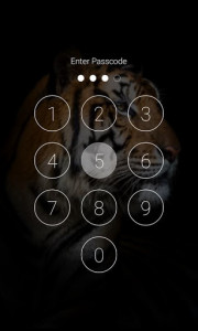 اسکرین شات برنامه Tiger Lock Screen Tiger Pattern Passcode Keypad 2