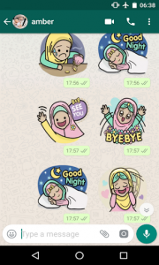 اسکرین شات برنامه Hijab Girl Stickers for WhatsApp 2019 free Sticker 3