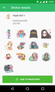 اسکرین شات برنامه Hijab Girl Stickers for WhatsApp 2019 free Sticker 2
