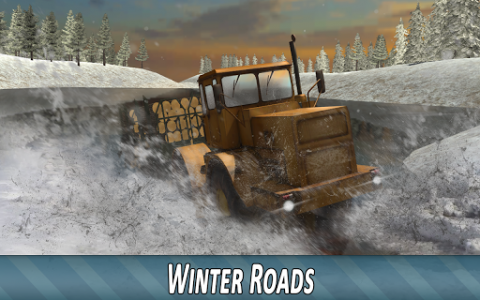 اسکرین شات بازی Winter Timber Truck Simulator 8