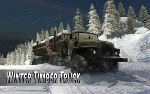 اسکرین شات بازی Winter Timber Truck Simulator 5
