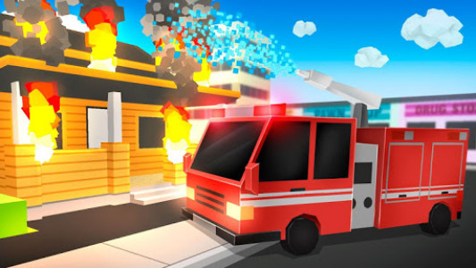 اسکرین شات بازی Cube Fire Truck: Firefighter 1