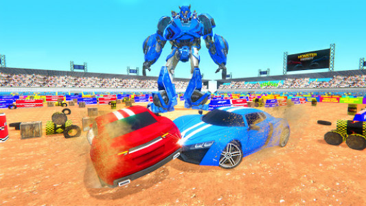 اسکرین شات برنامه Demolition Derby Police Robot Car Transform Game 2
