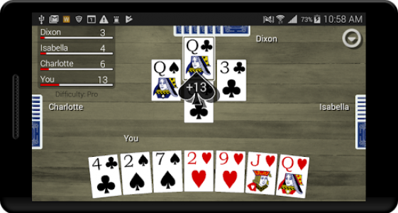 اسکرین شات بازی Hearts Card Classic 4