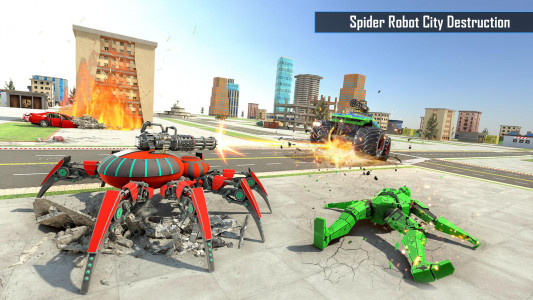 اسکرین شات برنامه Monster Truck Spider Robot Car 3