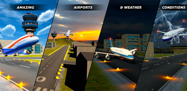 اسکرین شات برنامه Flight Simulator 3D Plane Game 2