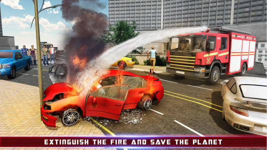 اسکرین شات بازی Robot Fire Rescue: Truck Games 1