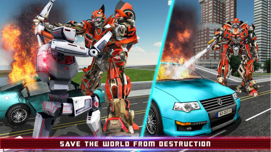 اسکرین شات بازی Robot Fire Rescue: Truck Games 4