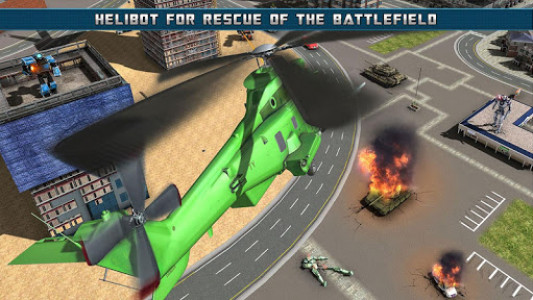 اسکرین شات بازی Flying Helicopter Robot Transform War Robot Hero 8