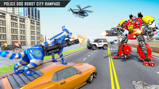اسکرین شات بازی Police Dog Robot Car Game 2